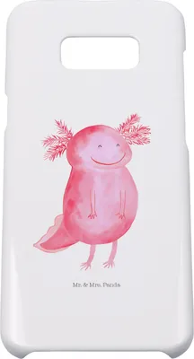 Produktbild von Mr. & Mrs. Panda Samsung Galaxy S8 plus Handyhülle  Axolotl Glücklich - Weiß - Geschenk, Handy, Cover, Hülle, Lebensfroh, Case, gut Gelaunt, Motivation, Schwanzlurch