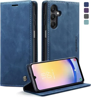 Obrázok produktu pre Samsung Galaxy A25 5G Cover Premium Leather Flip Case Blue