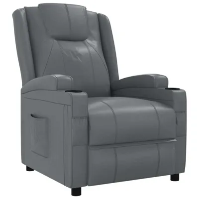 Image de Fauteuil relax gris similicuir