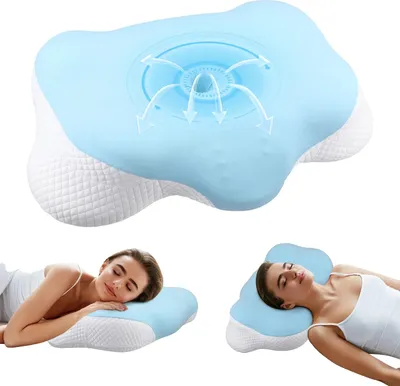 Obrázok produktu pre Vankúš na podporu krku, ergonomická podpora, odľahčenie tlaku, MODRÝ