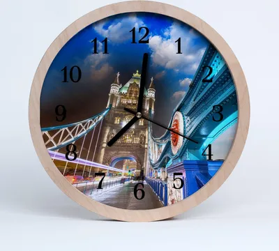 Produktbild von Holzuhr 20fi cm wanduhr - Bridge-Architektur