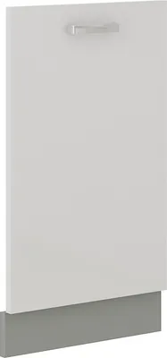 Image de Porte pour lave-vaisselle encastrable ULLERIKE – 45x72 cm, blanc / gris