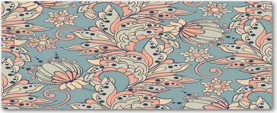 Produktbild von Tulup® Leinwandbild - 125x50 cm - Wandkunst - Drucke auf Leinwand - Leinwanddruck  - Blumen & Pflanzen - Orange - Ethnische Blumen