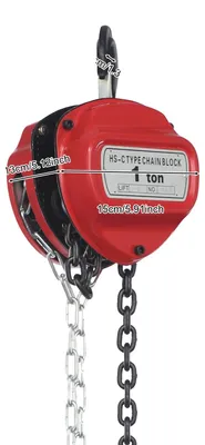 Immagine prodotto di Tirante manuale, capacità di sollevamento di 1 tonnellata, altezza di sollevamento di 6 metri, colore rosso