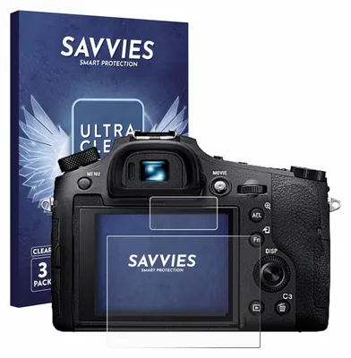 Produktbild von 6x Für Sony Cyber-Shot DSC-RX10 IV Schutzfolie Savvies Displayschutz Display Schutz Folie Klar Transparent