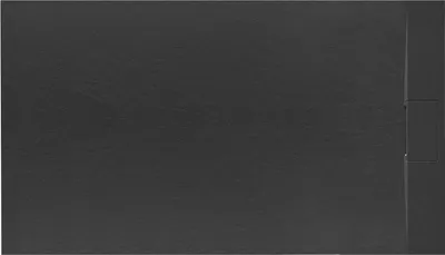 Produktbild von VBChome Duschwanne 80 x 120 x 2,5 cm Schwarz Steinstruktur Duschtasse Extra Flach Rechteckig Ablaufgarnitur Abdeckplatte SMC Verbundwerkstoff Universelle Installation Siphon