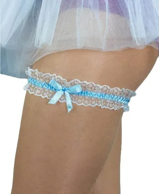 Produktbild von Oblique Unique Strumpfband mit Schleife Hochzeit JGA Junggesellinnenabschied - blau