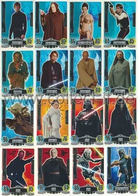 Produktbild von FAMOV1 - Spar 1B - ALLE 16 Force Meister - Star Wars Force Attax - Movie Cards