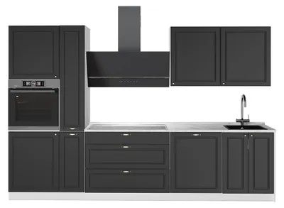 Immagine prodotto di Cucina componibile Vicco Fame-Line Oro-antracite rustico/Bianco 310 cm, PL Marmo, Model 64318