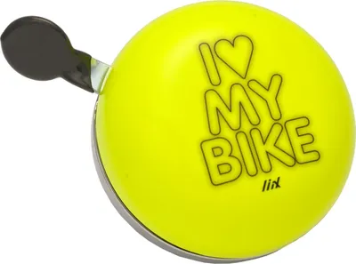 Produktbild von Liix Fahrradklingel Ding Dong , I Love My Bike Neon Gelb