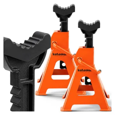 Produktbild von KATOMA® 2er SET Unterstellböcke BASE 6T | Professioneller Stützbock Autoheber Wagenheber mit Ratschenmechanismus und Sicherheitsverriegelung