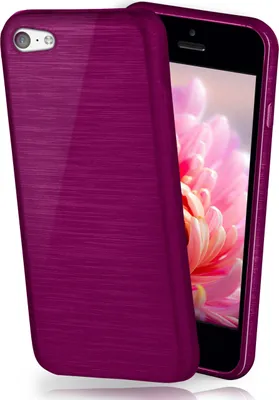 Produktbild von moex® Brushed Case kompatibel mit Apple iPhone 5c - Hülle aus Silikon, Lila