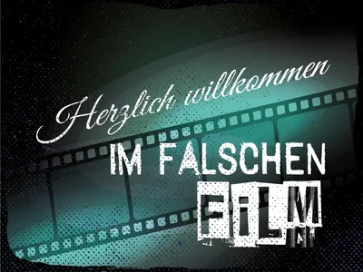 Produktbild von vianmo Holzschild 20x30 cm Herzlich willkommen im falschen Film