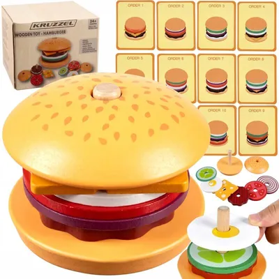Productafbeelding van Kruzzel 22673 Houten speelburger voor kinderen