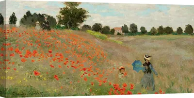 Immagine prodotto di Quadro su tela - Claude Monet, Papaveri (particolare) - 70x35 cm