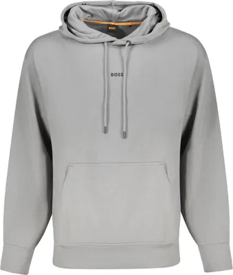 Produktbild von Gemütliches Herren Sweatshirt: Grauer Langarm-Hoodie mit Logo-Aufdruck