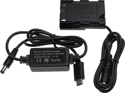Produktbild von vhbw USB Netzteil kompatibel mit Canon EOS 70D, 6D Mark II, 6D, 7D, 60Da Kamera, Digitalkamera + normal decodierter DC Kuppler (Ersatz für DR-E6), 2m