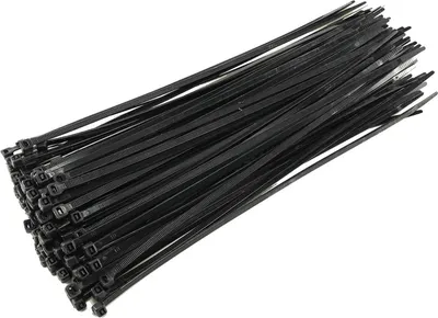 Produktbild von Kabelbinder 300mm x 4,8mm schwarz 100er Pack hohe Zugkraft UV fest