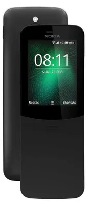 Produktbild von Nokia 8110, 6,22 cm (2.45"), 0,5 GB, 4 GB, 2 MP, KaiOS, Schwarz