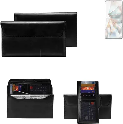 Produktbild von K-S-Trade Handy Hülle kompatibel mit Nubia Z60S Pro Schutz Hülle Tasche Schutz Case Handytasche Kunstleder schwarz, 1x