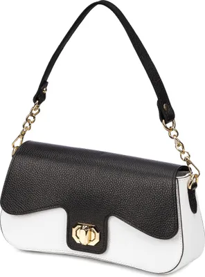 Produktbild von Vera Pelle Klassische Weisse Messenger-Tasche, Echtes Leder