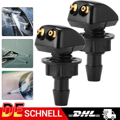 Produktbild von 2 X Waschwasserdüse Spritzdüsen Scheibenwaschdüse Auto Wasser Düsen Universal