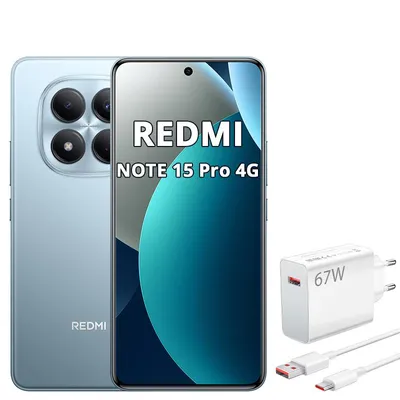 Immagine prodotto di XIAOMI REDMI Note 15 Pro 4G 8GB 256GB smartphone 6500mAh 120Hz blu ghiaccio con caricabatterie da 67W