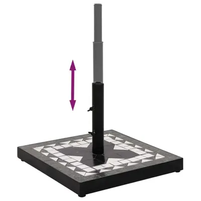 Produktbild von vidaXL Sonnenschirmständer Schwarz und Weiß Quadratisch 12 kg