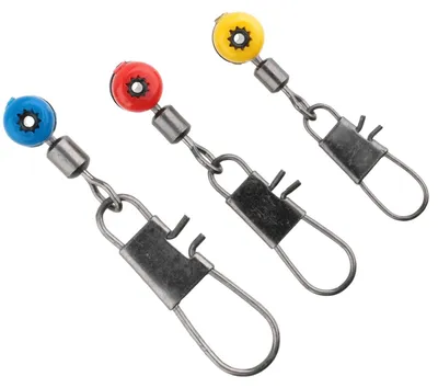 Produktbild von 5x MIKADO Waggleradapter Feederadapter Anti Tangle Seitearm mit Wirbel und Perle mittel "M"