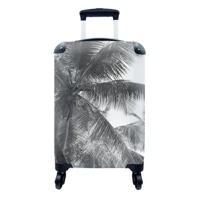 Produktbild von MuchoWow® Koffer Handgepäck Trolley Rollkoffer Kleine Reisekoffer mit 4 Rollen - Palmwedel - Vintage - Natur - Cabin Size < 55x40x23 cm & 55x40x20 cm - Fotokoffer - Kabinenkoffer - Boardgepäck - Reise-Box - Reisekoffer - Reisegepäck - Koffer mit Bild - Trolley für Kinder