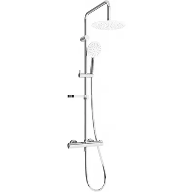 Obrázek produktu pro Mexen KX67 odkrytý sprchový set s dešťovou sprchovou hlavicí a termostatickou sprchovou baterií, Chromovaná/ bílá - 771506791-00