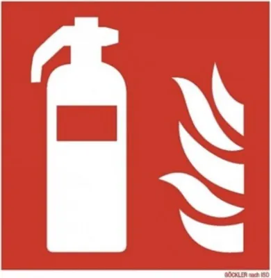Produktbild von Feuerlöscher Schild 15x15cm Kunststoff Nachleuchtend