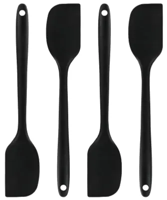 Produktbild von 4-teiliges Set flexibler Silikon-Spatel und Teigschaber für Kochen und Backen