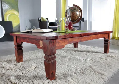 Produktbild von MASSIVMOEBEL24 Couchtisch Akazie 135x75x40 nougat lackiert OXFORD #429