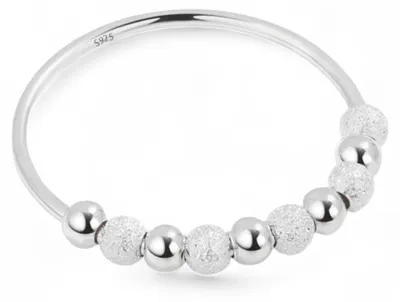 Produktbild von 925 Sterling Silber Anti Stress Ring Kügelchen  US 10 Silber