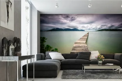 Produktbild von Vlies Fototapete HOLZSTEG 375 x 250 cm (inkl. Kleister) - Vlies Tapete, Wandtapete, Wandbilder - Tapete für Wohnzimmer Schlafzimmer, Büro, Küche - Montagefertig