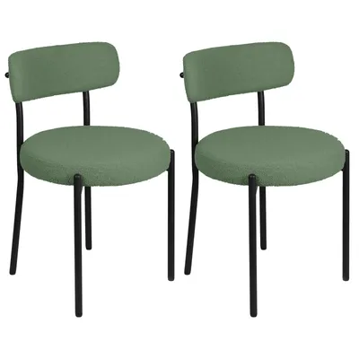 Produktbild von 2er Set Esszimmerstuhl Moderner Polsterstuhl Schminkstuhl Wohnzimmerstuhl Grün