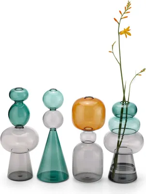 Produktbild von Philippi Curiosa Vase (Turm) Borosilikatglas, durchgefärbt, 27 cm (h) 375004