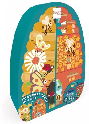 Immagine prodotto di Puzzle double-face "Api e alveare", 40 pezzi, formato XL