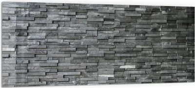 Produktbild von DEQORI Küchenrückwand Glas 125x50 cm 'Natursteinmauer' Spritzschutz Bad Rückwand