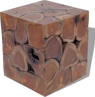 Image de vidaXL Tabouret en bois massif teck - Tabouret - Chaise - Chaises - Table d'appoint