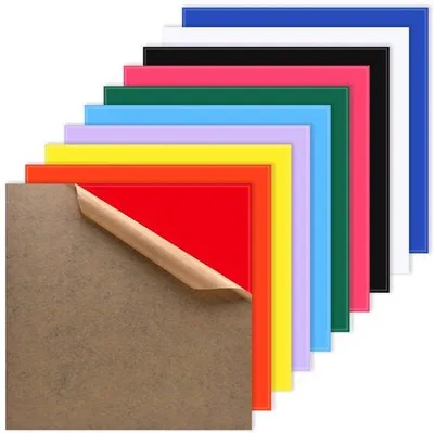 Produktbild von Set mit 10 farbenfrohen Acrylplatten, 30 x 30 cm, Kunststoffplatte, 3 mm dick, Acrylplatte für Laserschneiden und