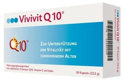 Produktbild von VIVIVIT Q10 Kapseln zur Unterstützung der Vitalität mit zunehmendem Alter, 30 St. Kapseln