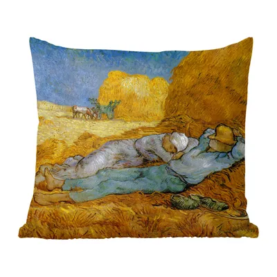 Obrázek produktu pro MuchoWow® Dekorační polštář Polštář na pohovku Dekorační polštář do obývacího pokoje 40x40 Siesta - obraz, Vincent van Gogh