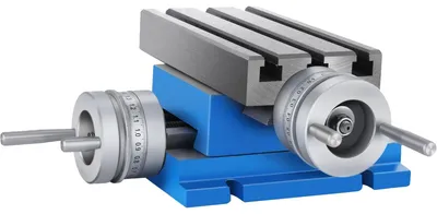 Produktbild von VEVOR Frästisch 17,7×6,7 Zoll (450 x 170 mm) Compound Slide Frästisch 30KG Multifunktionsarbeitsplatz Kreuzfräsmaschine Compound 2 Achsen 4 Wege für alle Bohrständer Tischbohrmaschine Fräsmaschine, 185 x 100 mm