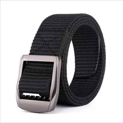 Produktbild von Gürtel Herren 124 cm Militär Taktischer mit Schnellverschluss Schnalle, langlebiges Nylon, Schwarz | SQMK-00035