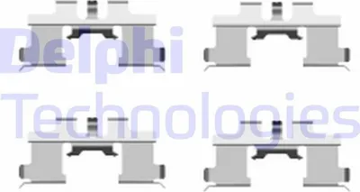 Produktbild von DELPHI LX0444 Zubehörsatz Scheibenbremsbelag Vorne für DAIHATSU SIRION (M3) für SUZUKI IGNIS II für SUBARU JUSTY IV