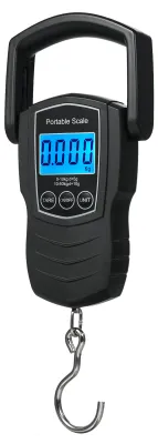 Produktbild von Digitale Gepäckwaage, tragbar, hochpräzise LCD-Anzeige, elektronischer Haushaltshaken mit 1,5 m Maßband