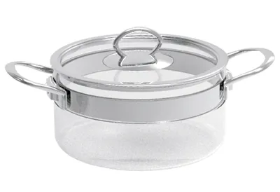 Image de MASTRAD Casserole en verre Ø20cm 2,5l avec couvercle en verre