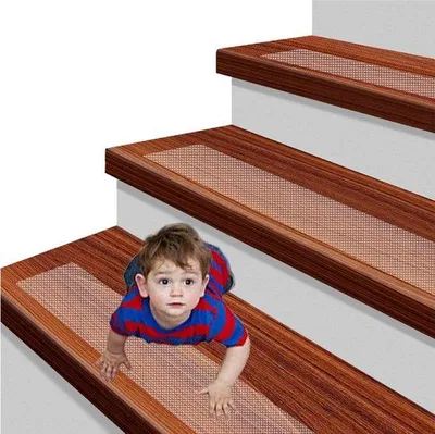 Produktbild von Famanu Antirutschstreifen transparent selbstklebend - 15 Stück - Schutz für Treppenstufen - 10 cm x 61 cm